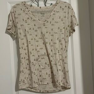 Mossimo Supply t-shirt with camping gold motif pattern
